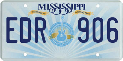 MS license plate EDR906