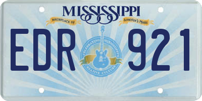 MS license plate EDR921