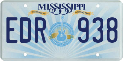 MS license plate EDR938