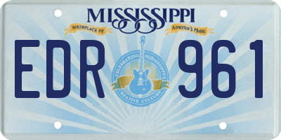 MS license plate EDR961