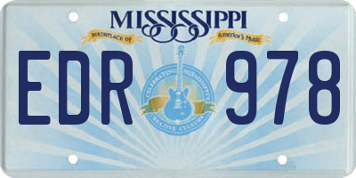MS license plate EDR978