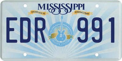 MS license plate EDR991