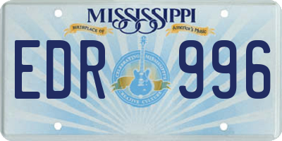 MS license plate EDR996