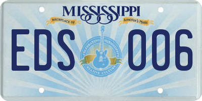 MS license plate EDS006
