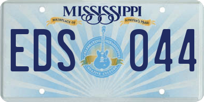 MS license plate EDS044