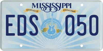 MS license plate EDS050