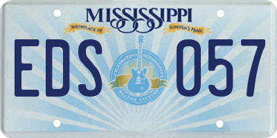 MS license plate EDS057