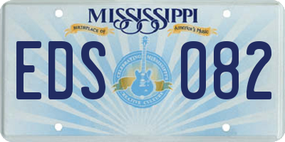 MS license plate EDS082