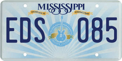 MS license plate EDS085
