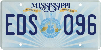 MS license plate EDS096