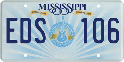 MS license plate EDS106