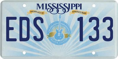 MS license plate EDS133