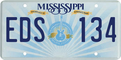 MS license plate EDS134