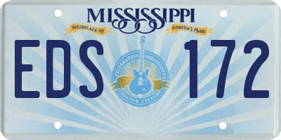 MS license plate EDS172