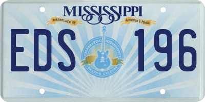 MS license plate EDS196