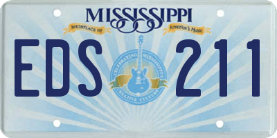 MS license plate EDS211