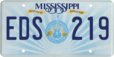 MS license plate EDS219