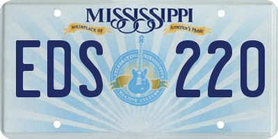 MS license plate EDS220