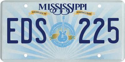 MS license plate EDS225