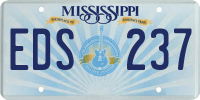 MS license plate EDS237