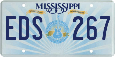 MS license plate EDS267