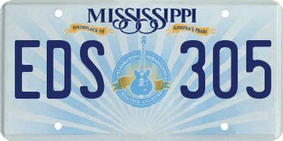 MS license plate EDS305