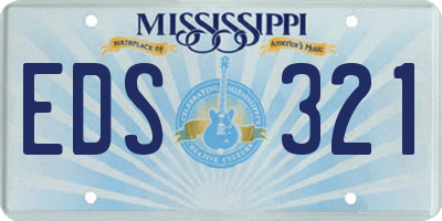 MS license plate EDS321