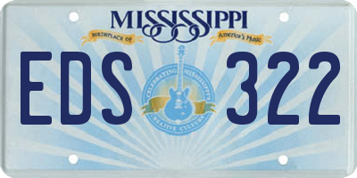 MS license plate EDS322