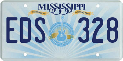 MS license plate EDS328