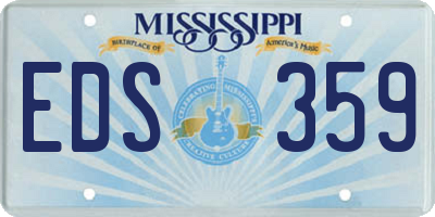 MS license plate EDS359