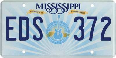 MS license plate EDS372