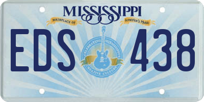 MS license plate EDS438