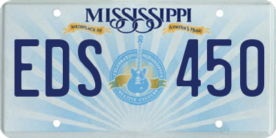 MS license plate EDS450