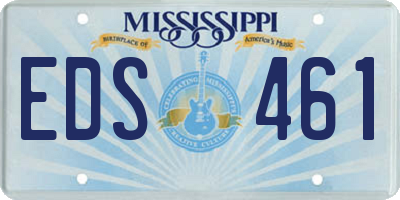 MS license plate EDS461