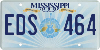 MS license plate EDS464