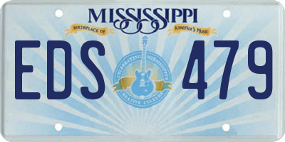 MS license plate EDS479