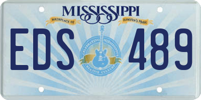 MS license plate EDS489