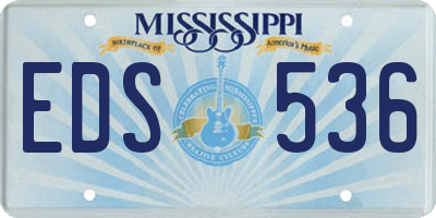 MS license plate EDS536