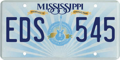 MS license plate EDS545