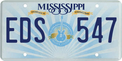 MS license plate EDS547
