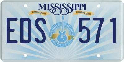 MS license plate EDS571