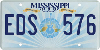 MS license plate EDS576