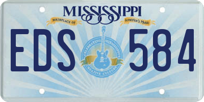 MS license plate EDS584
