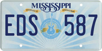 MS license plate EDS587