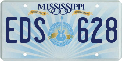 MS license plate EDS628