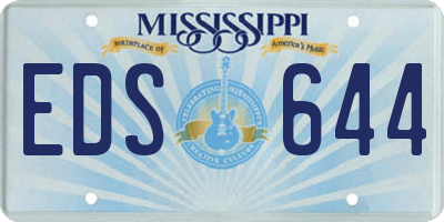 MS license plate EDS644