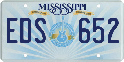 MS license plate EDS652