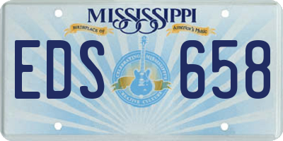 MS license plate EDS658