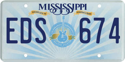 MS license plate EDS674