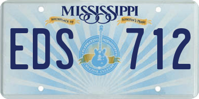 MS license plate EDS712
